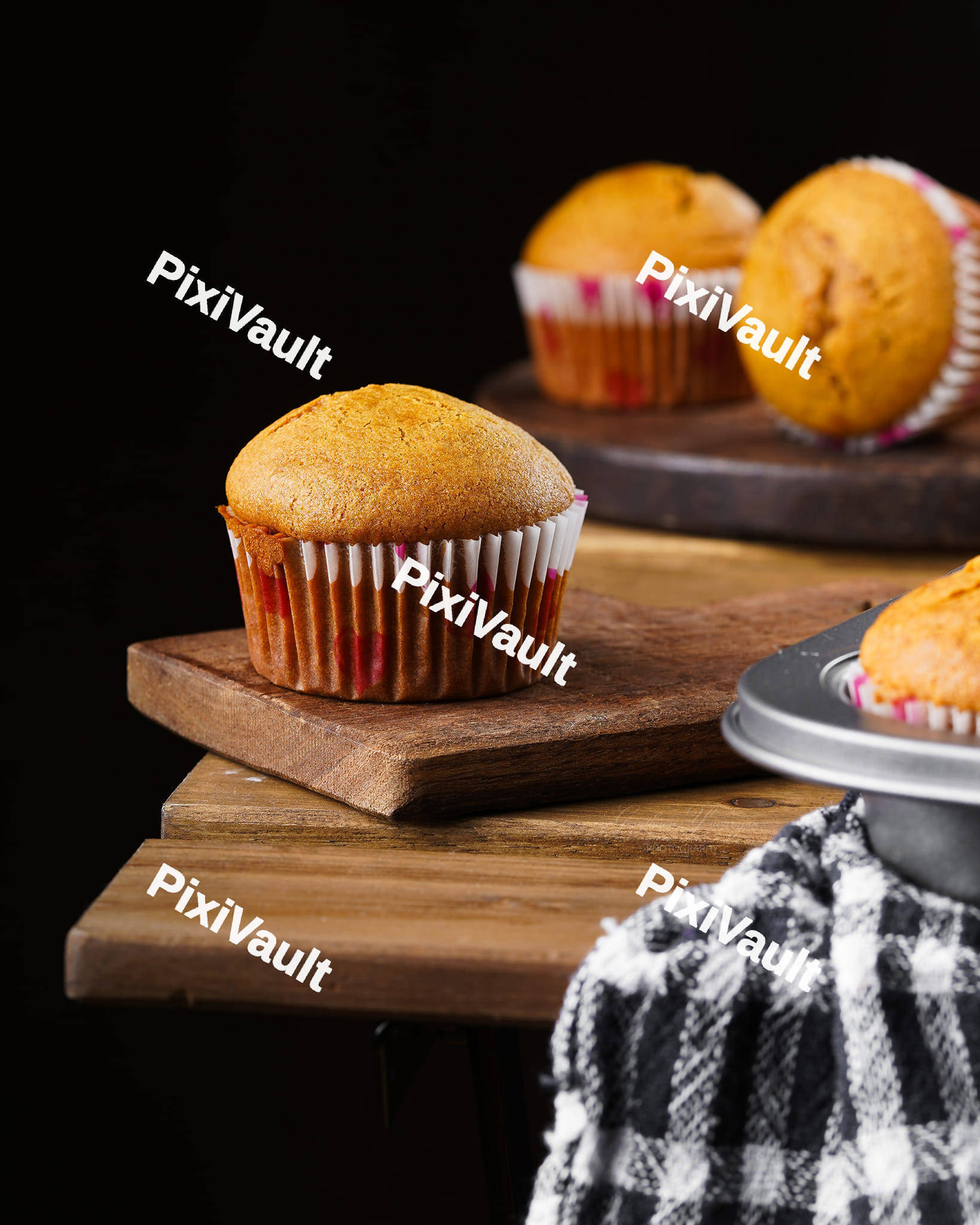 Muffins on a table